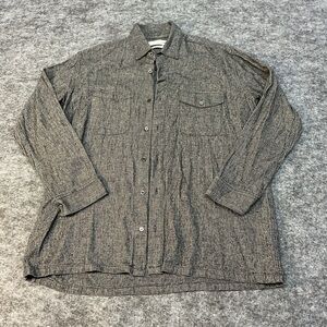 Smock Men's Lightweight Button-Up Shirt Jacket in Gray Size L